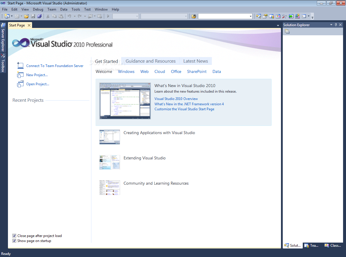 Microsoft Visual Studio 2010 Professional | IT History Society